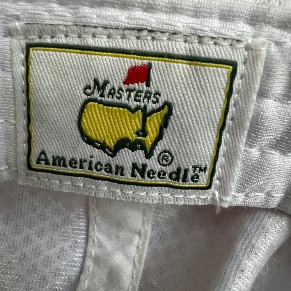 Authentic  Masters White Cap with Navy Front White Logo OS Adjustable Snap back - Picture 3 of 7